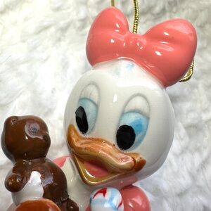 Vintage Daisy Duck With Teddy Bear Christmas Tree Ornament 1984 Disney